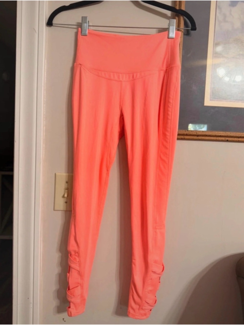 Free People High-Waist Coral Active Leggings - Size Small